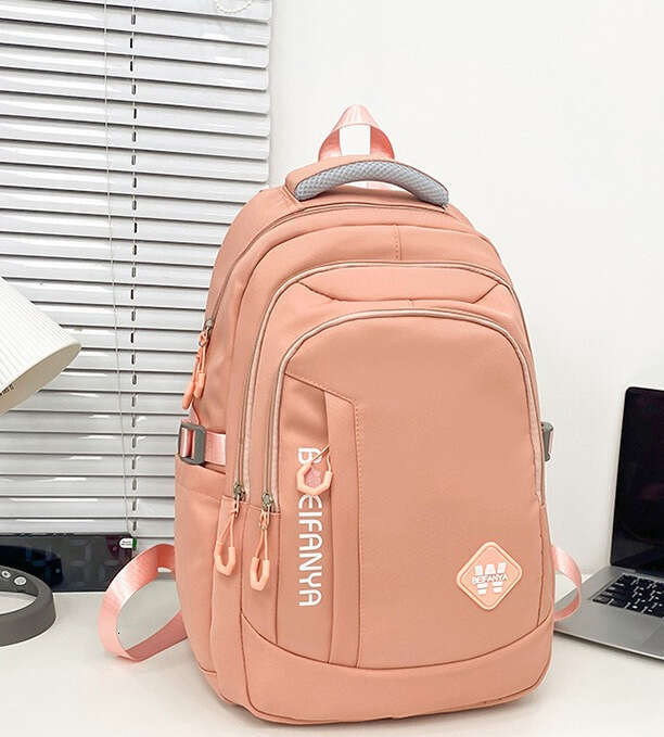 Large Capacity Lightweight Bag for Girls Middle School Students New Trendy Boys Burden-Reducing Spine Protection Backpack