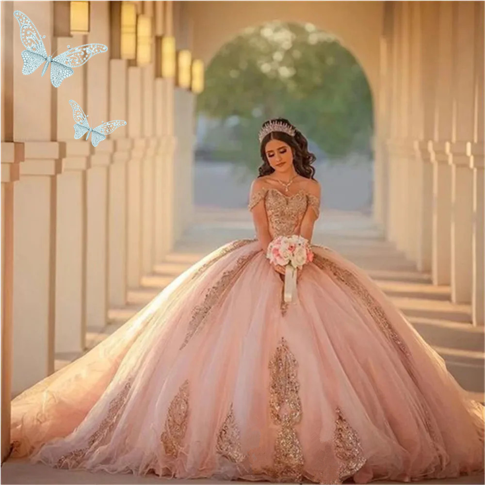 Red Beading Princess Sweetheart Neck Ball Gown Quinceanera Dresses Beaded Applique 3D Flower With Detachable Sleeves Celebrity Party Gowns 04