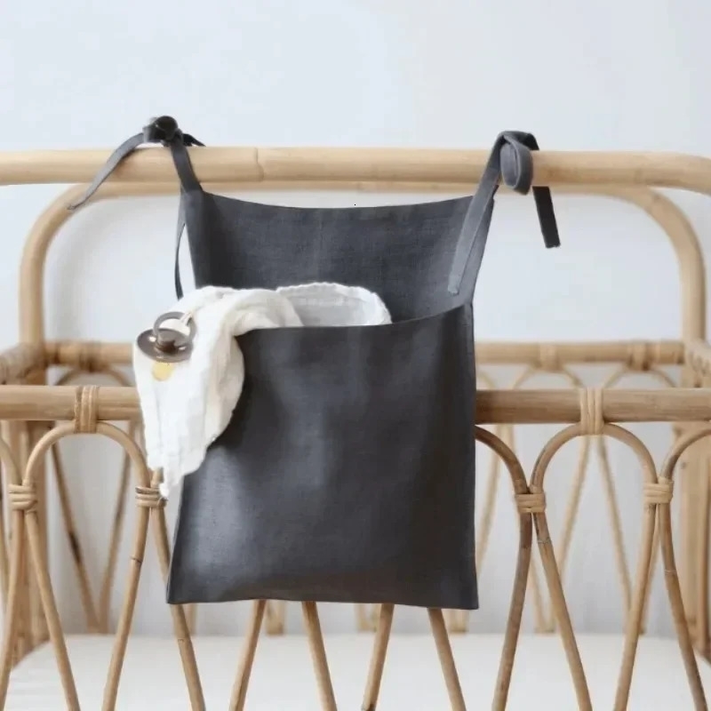 Baby Bed Hanging Storage Bags Cotton born Crib Organizer Toy Diaper Pocket for Bedding Accessories Nappy Store y250517z
