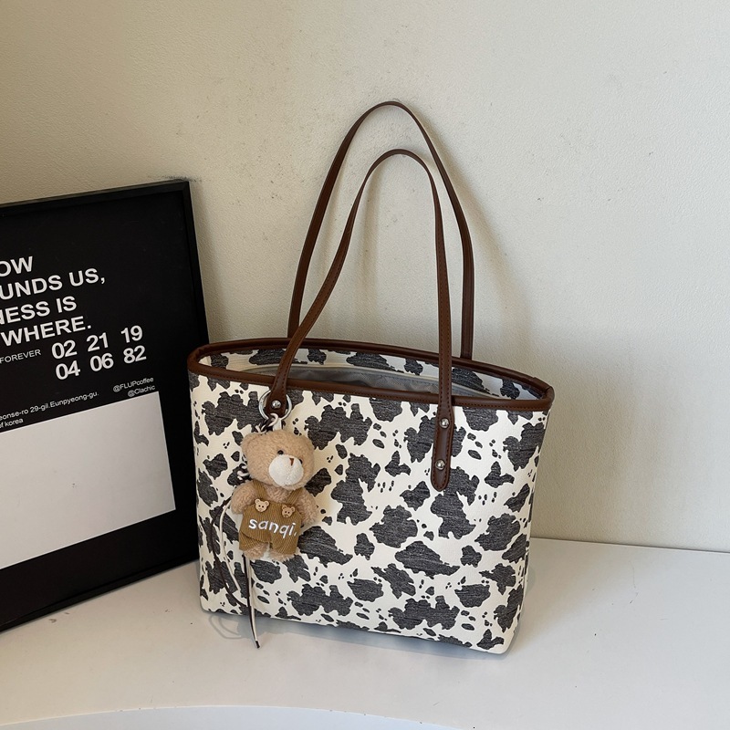 Free Shipping Designer Bag Women's New Autumn And Winter Printed Cow Mother Fashionable Leopard Print Single Shoulder Bag With Large Capacity