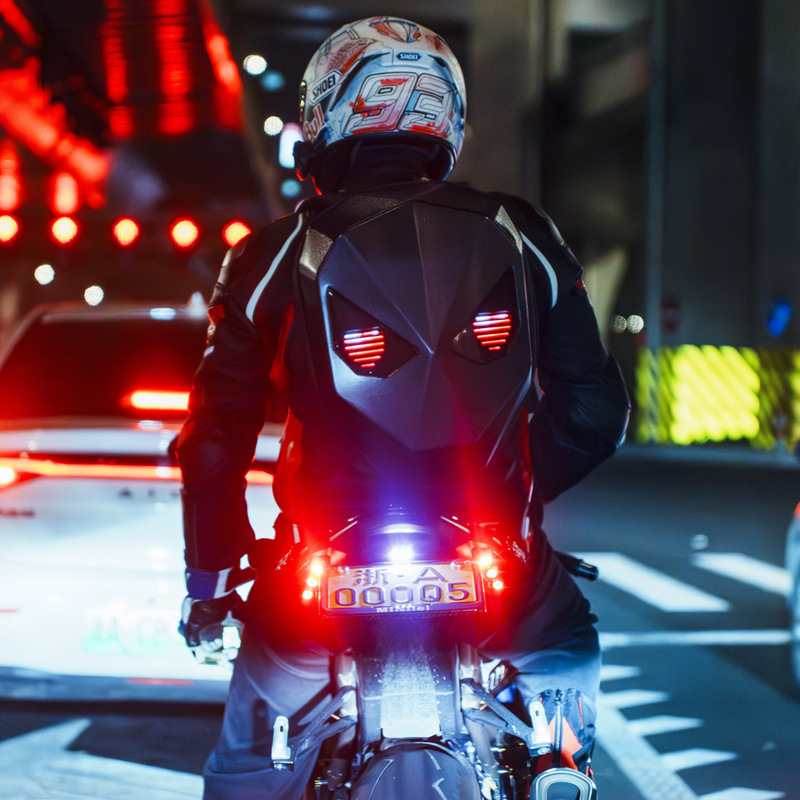 Free Shipping Cool Rider Motorcycle Backpack Outdoors With LED Light Sharingan Eyes Designer Bag Full Helmet Bag For Motorcycling