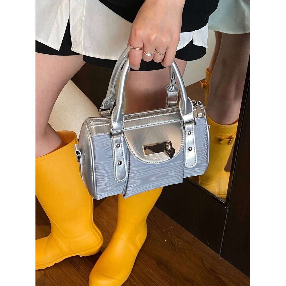 Portable Boston Women's 2025 New Summer Shoulder Crossbody High-End Niche Casual Pillow Bag