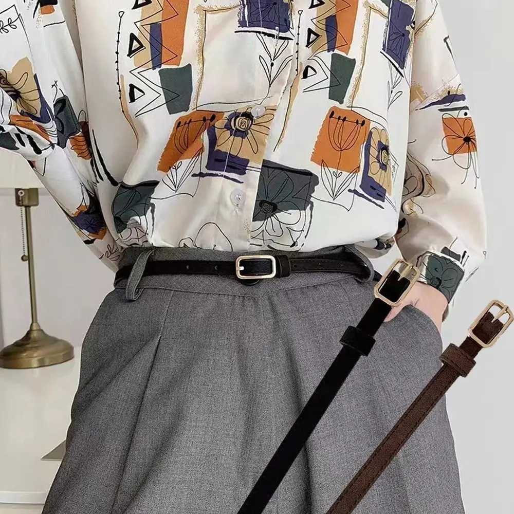 Fashion Women Thin Waistband Trend Luxury Design PU Leather Belt Casual Versatile Pin Buckle Waistband Retro Jeans Waist Belt W250604