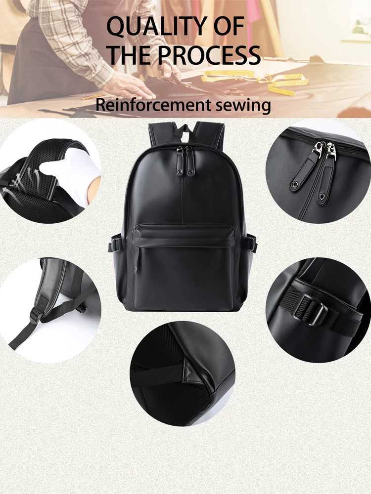 Men Leather Laptop Backpack Large Anti-theft Travel Backpack High Quality Fashion Knapsack Bags for Men W250603