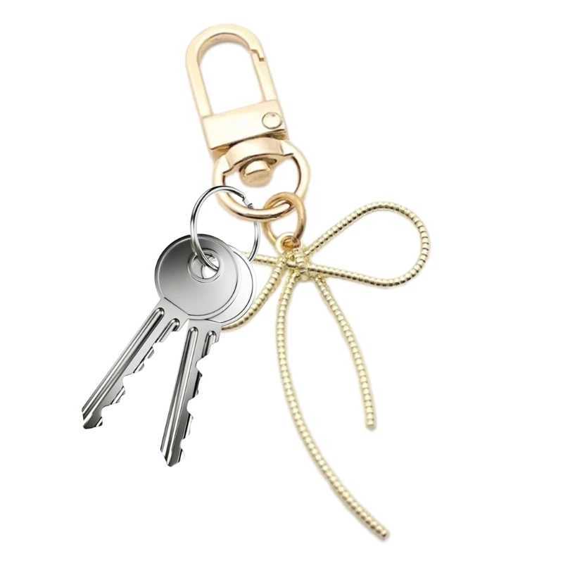 Bows Keychain Butterfly Knot Pendant Keyring Stylish Mobile Phone Accessory M250604
