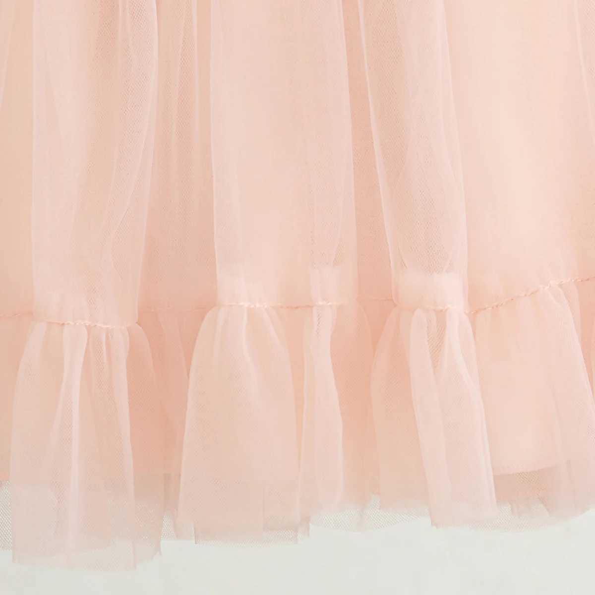 Baby Girl Princess Dress Summer White Gauze Dress for Kids Wedding Flower Flying Sleeve Girl Dress R250530