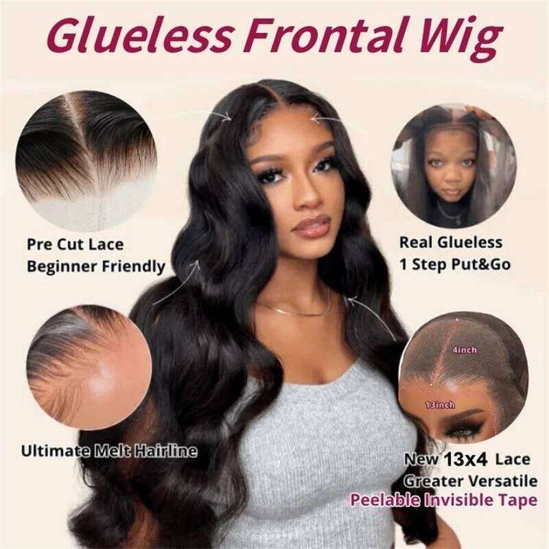 Beautyforever 3D Body Wave 7x5 Bye KNOTS Glueless Ready To Wear Brazilian Human Hair Wig Fits All Size Heads