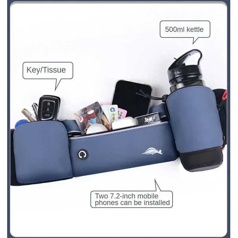 Sports Fanny Pack Mens And Womens Outdoor Marathon Fitness Kit Multifunctional Kettle Bag Running Waterproof Belt Phone Bag W250604