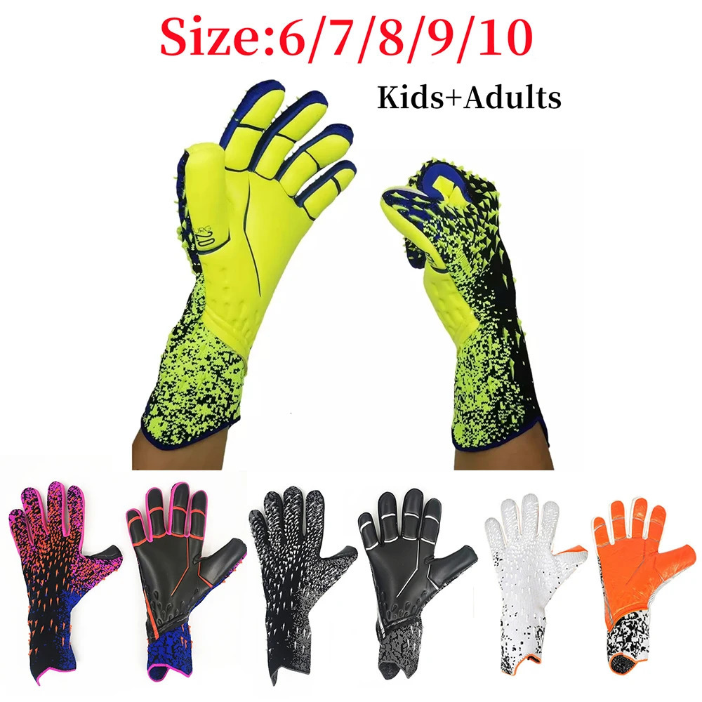 Professional Goalkeeper Gloves Adults Kids Football Latex Thickened Protection Goalkeeper Soccer Sports Football Goalie Gloves 250605