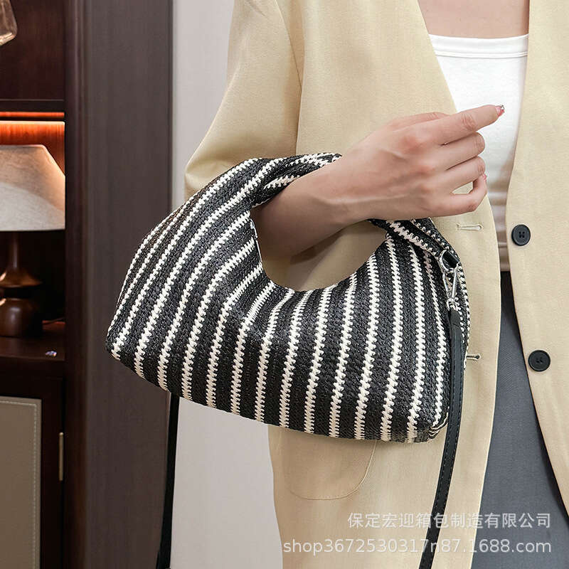 Women's Fashion 2025 New Straw Woven Shoulder Handbag Underarm Bag for Women