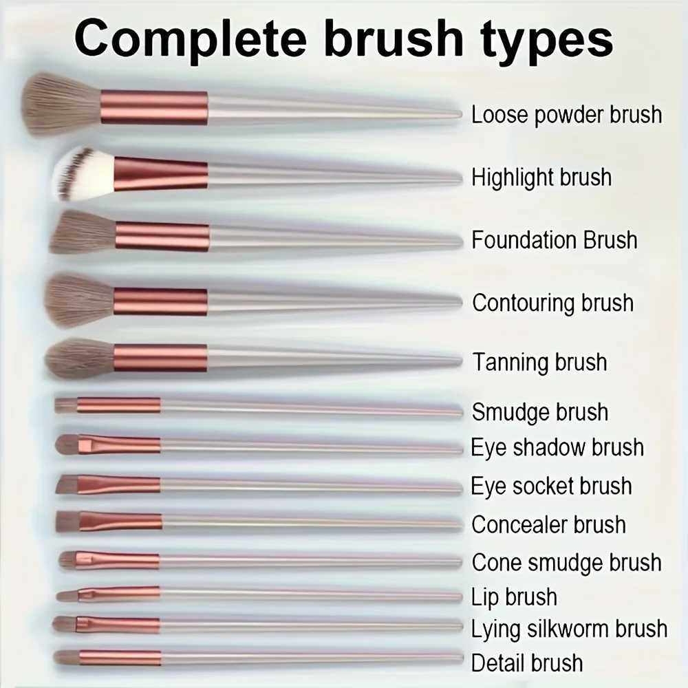 13pcs Makeup Brush Brushes Set Cosmetic Makeup Sponge Makeup Brush Beauty Tool Eyeshadow B Professional Brush Set W250605