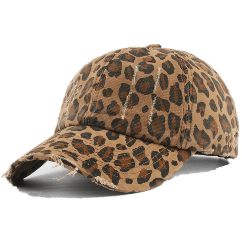 Y2K Fashion Leopard Print Womens Baseball Cap Summer Outdoor Sunscreen Hat Female Trendy Cap 250603