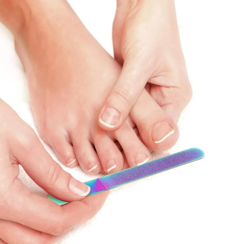 Diamond nail files for men and women stainless steel double-sided nail files natural diamond grit board nail care 250605