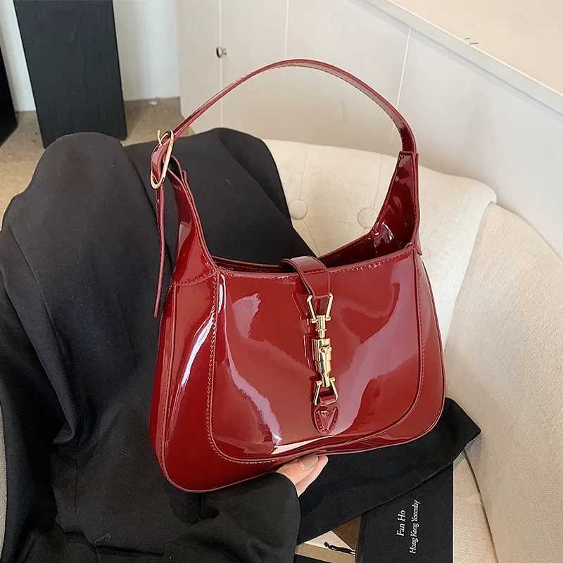 Designer Handbag Purse Top Quality Patent Leather Shoulder Crossbody Bag For Women Two Straps Underarm Sac A Main Brand Bolsos XJ250605