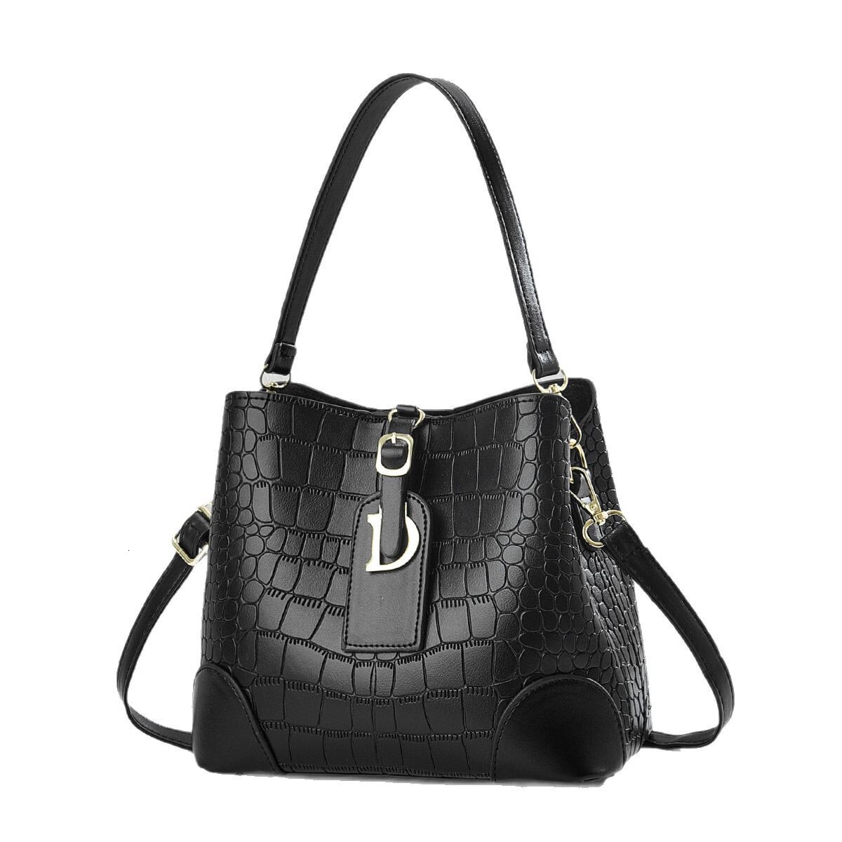 free shipping 2025S Designer Bag New Crocodile Pattern Bucket Bag Fashion Women Bag Simple Texture Handbag Large Capacity Shoulder Bag Crossbody Bag