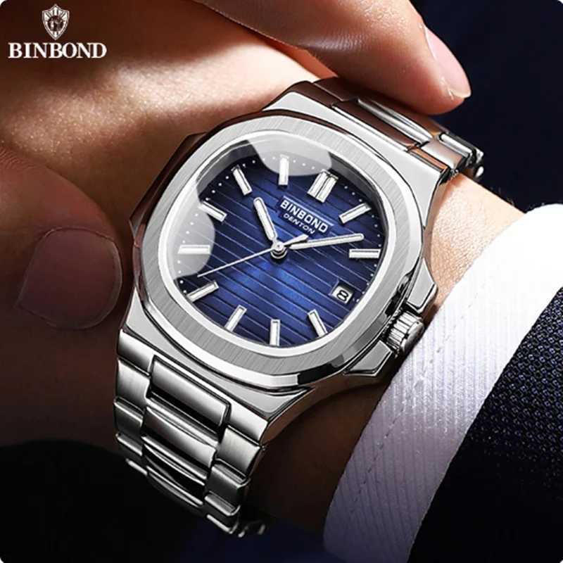 BINBIND 1885 Fashion Business Mens Quartz Watch Sports Night Light Waterproof Luxury Mens Quartz Watch 2025 Y250605