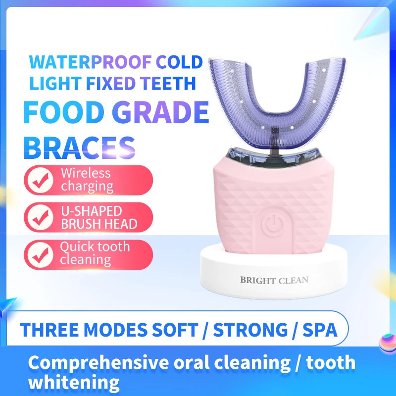 Electric Toothbrush for Adult Automatic USB Charge U-Shaped Toothbrush Ultrasonic 360 Degrees Intelligent Rechargeable Toothbrus 250604