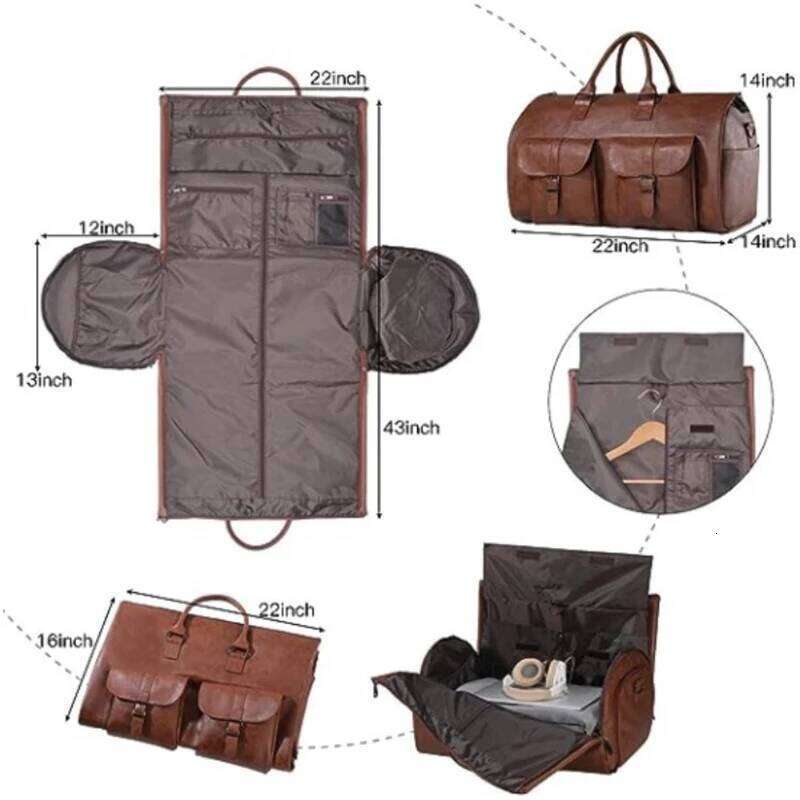 Carry-On Garment Large Duffel Suit Travel Weekend Flight Bag With Shoe Pouch For Men Women