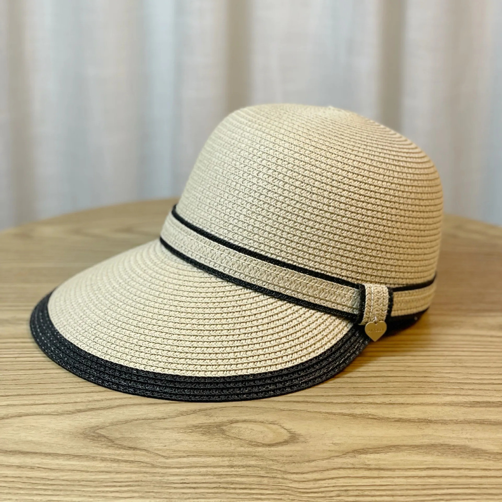 Summer Sun Straw Baseball Cap Womens Sunscreen Visor Hat Widened Brim Anti-UV Ourdoor Causal Basin Riding cap straw hat female 250603
