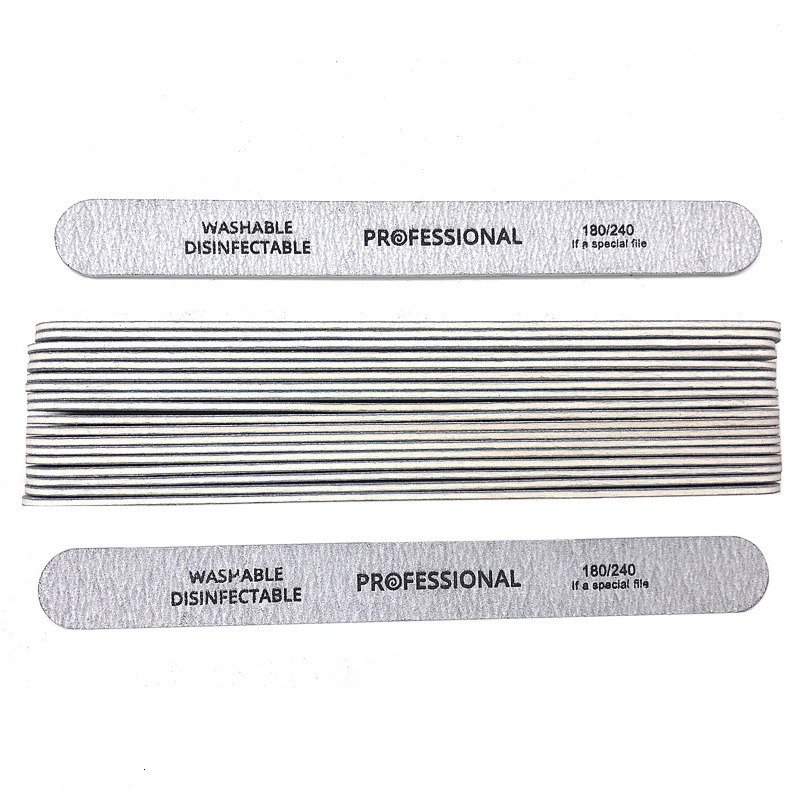 100pcs/lot Professional Nail Files 180/240 Grinding Polishing Manicure Pedicure Double-sided Nail Buffers Tool Lixas Para Unhas 250605