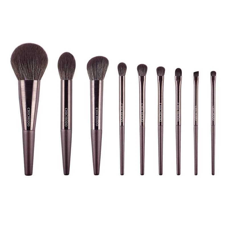 9pcs/set High quality Makeup brushes Powder sculpting Highlighter Eyeshadow Make up Brush kit Smudge Crease eyebrow brush W250605