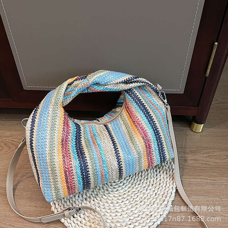 Women's Fashion 2025 New Straw Woven Shoulder Handbag Underarm Bag for Women