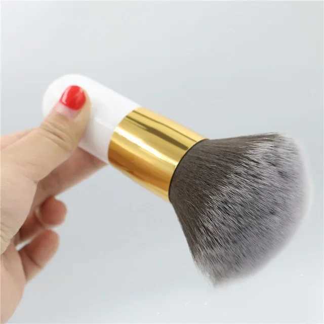 1pc Large Round Handle Multifunctional Makeup Brushes Girl Black Professional Powder Foundation B Brush Cosmetic Accessories W250605