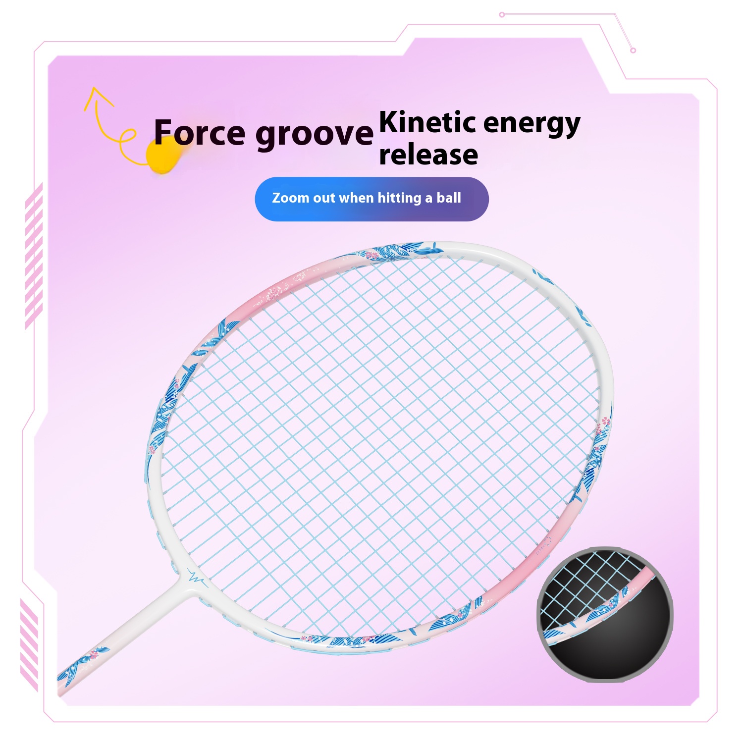 Durable Badminton Racket for Beginners & Intermediate Players Carbon Composite, All-Round Offense-Defense Design