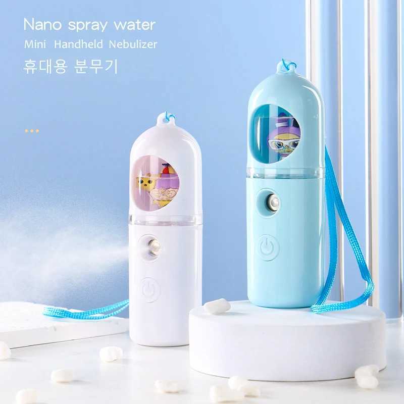 Portable Handheld Nebulizer Cartoon for Kids Luminous Funny Hydrating device USB Charging Face Moisturizing Steamer Skin CareXJ250607
