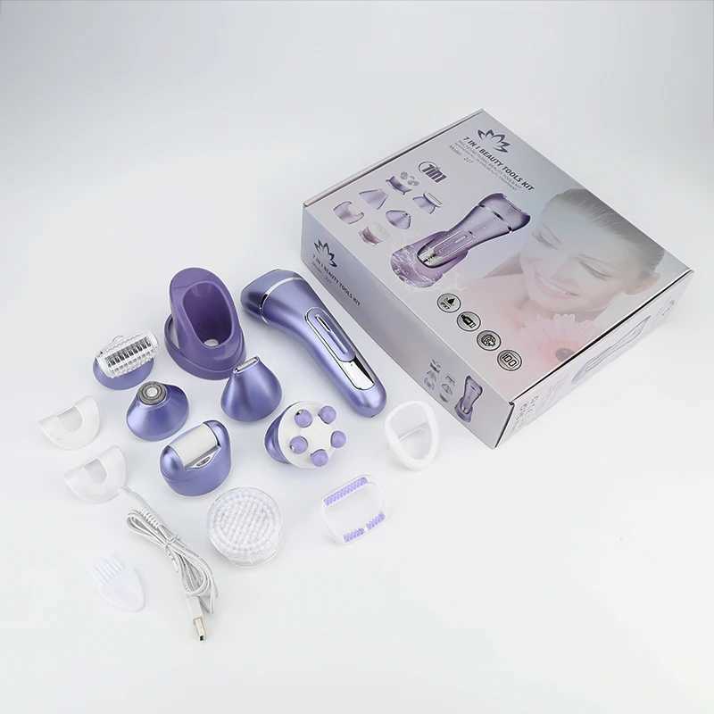 RESUXI 227 Womens 7-in-1 Multifunction Electric Epilator Shaver Bikini Legs Underarm Public Trimmer with Charging BaseXJ250607