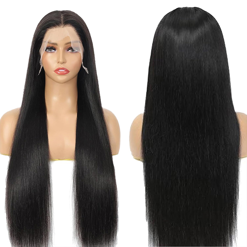 premium long straight human hair wigs for women soft 13 x 6 fullrapunzel texture