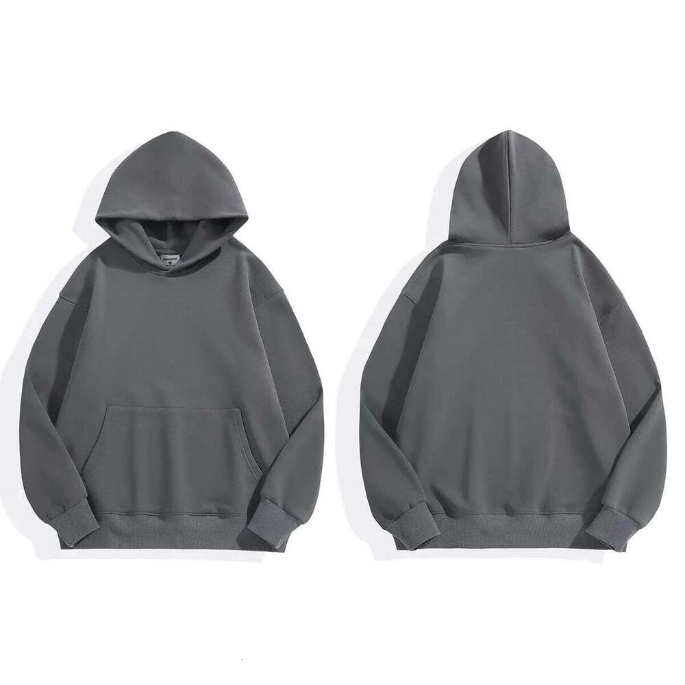 16.9oz 480gsm Heavy Weight Cotton Plus Veet Hooded Sweater Men Thickened Tight Polar Fleece Pullover Hoodie Women Sweatshirt