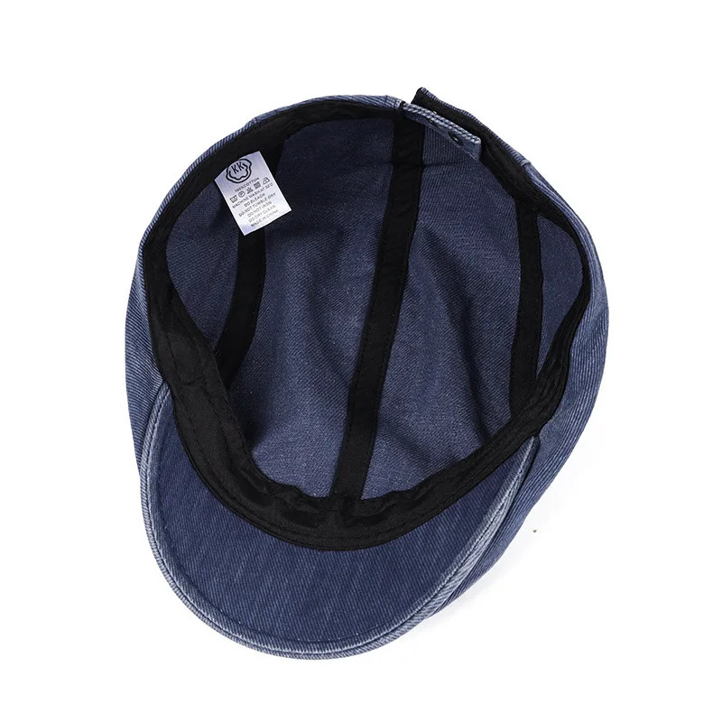 Autumn Winter Vintage Men Beret sboy Hats Classic denim Caps Cotton Beret Hat Golf Driving Sun Flat Men Berets Cap 250604