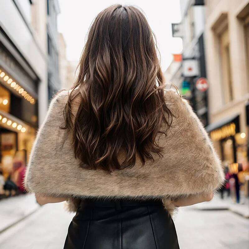 Genuine Knitted Poncho Dress Cloak Coat Shawl Lady Scarf Natural Fur Wedding Party Wholesale Cape