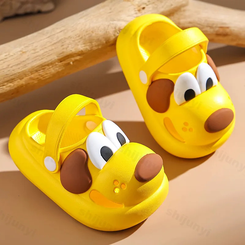 Children Slippers Summer Boys Girls Clogs Shoes Dog Solid Cartoon Animal 3D EVA Soft Kids Beach Slippers Outdoor Toddler Sandals 250604