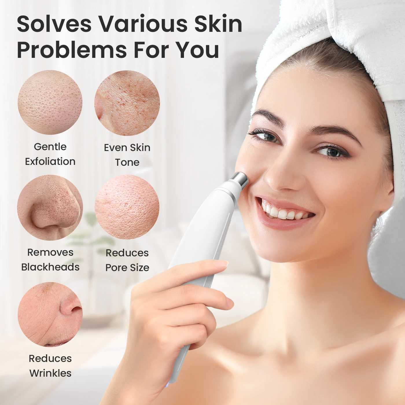 Diamond Microdermabrasion Machine Handheld Cordless Facial Deep Cleansing Tool XJ250607