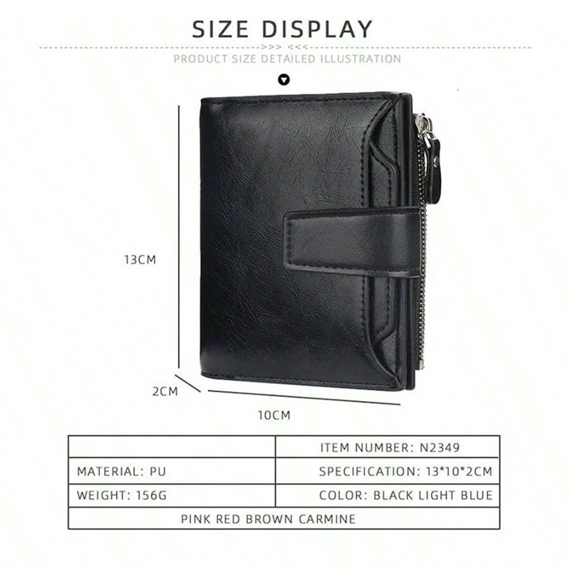 Credit Card Holder Wallet for Men and Women Purse RFID Blocking Leather Money Bag Gifts 250605