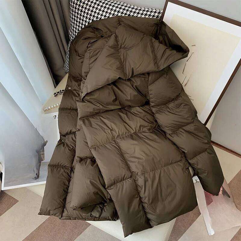 Coats Designer Women Matakawa Hooded Autumn Winter Jackets Women Korean Fashion Thick Warm Vintage Parkas Coats Solid Basics Simple Chaquetas Designer