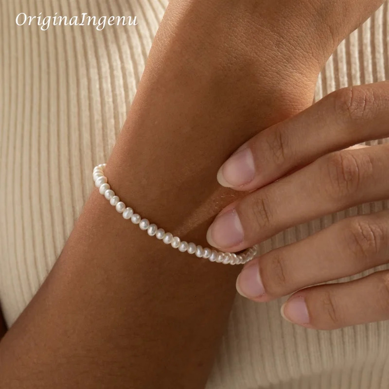 Handmade Natural Pearls Bracelet 14K Gold Filled Pearl Bracelet Custom Lenght Jewelry Boho Bracelets Vintage Boho Women Jewelry 250604