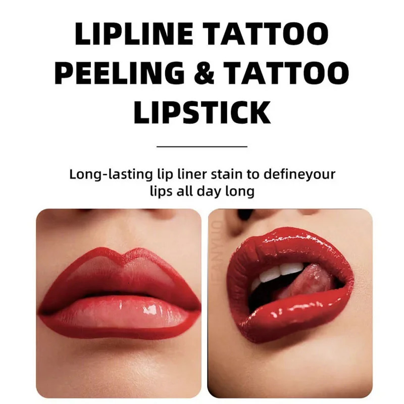 12Colors Highly Pigmented Lip Liner Tattoo Lipstick Peel Off Lip Liner Waterproof Long Lasting Matte Lip Coutour Stain Makeup 250605