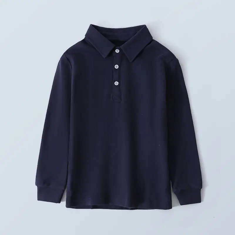 Kids Boys Girls Polo Shirts Arrival Children Spring Autumn Undershirts Teenage Student Base Shirts White Blue Tops 250604