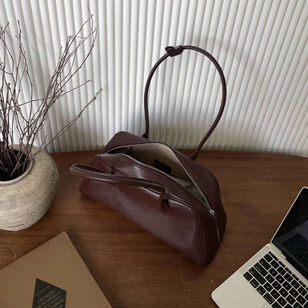 Motingsome Top Layer Cow Leather Shoulder Women Bags Retro Lady Underarm Saddle Bag Calfskin Causal Tote Purses Handbag 2025 New