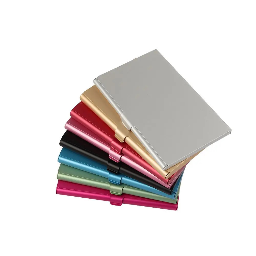 Metal Card Holder Box Aluminum Business Postcard Storage Case Portable Large Capacity Container for Men and Women 250605