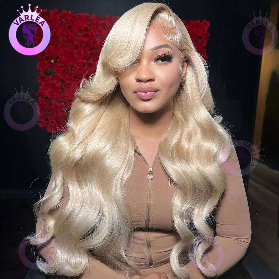 613 Hd Frontal 13X6 Body Wave Wigs Pre Plucked Brazilian 30 Inch Blonde 13x4 Lace Front Wig 100% Human Hair