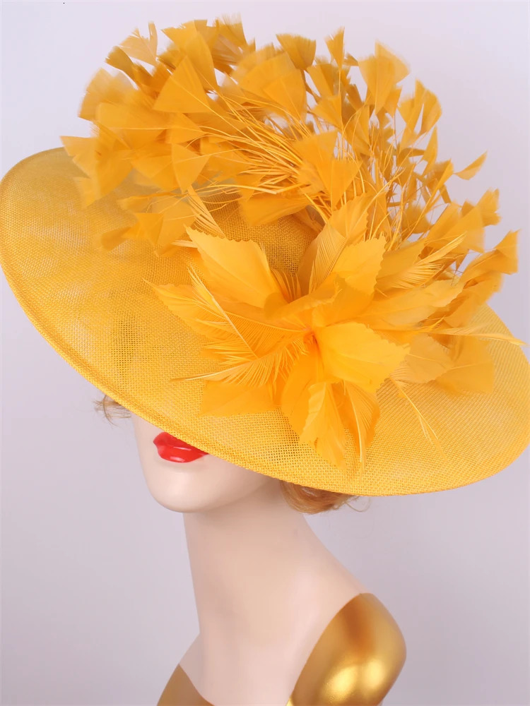 hats facinators Women Hat Summer White sinamay hat church hat Vintage Hepburn Fashion Hat Cloth Linen Blend Decorated Hat 250604