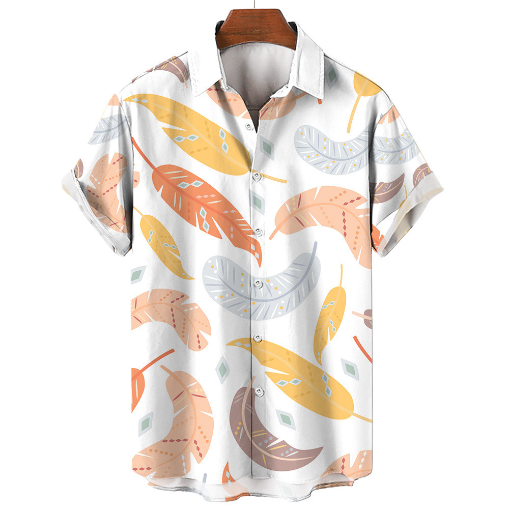 shirt Men's sleeve shirt Designer top Trendy T shirt 2025 floral literary print casual 3D mens shirts