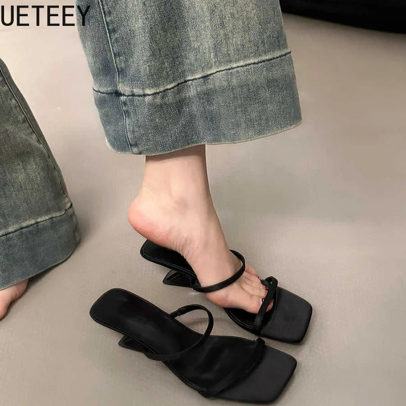 ner Summer Narrow Band Heel Women Slippers Shoes Fashion Open Toe n Style Banquet Party Sandals Shoes 250605