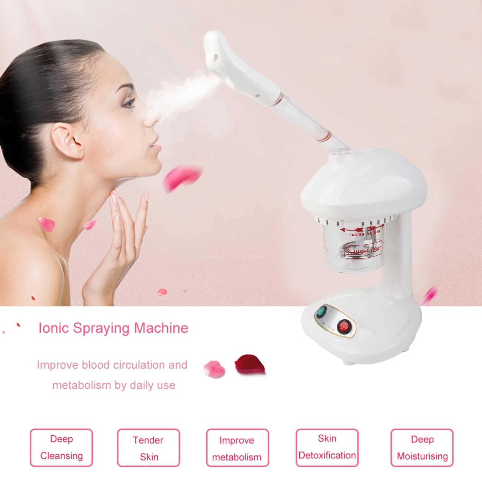 110V Ionic Spraying Machine Advanced Facial Steamer Ozone Steaming Skin Care Salon Spa And Home Face Moisturizing Cleaning XJ250607