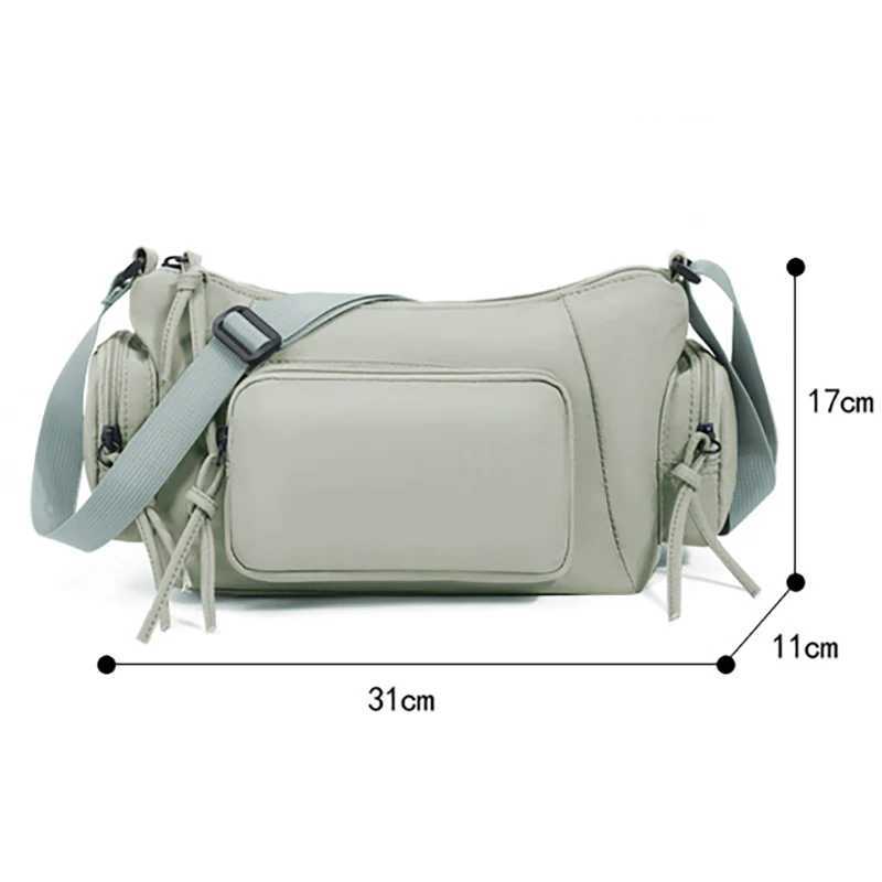 Women Shoulder Bag Multi-Pockets Crossbody Bags Waterproof Sling Pack Work Commute Daypack Underarm Tote Motorcycle Packs XJ250605