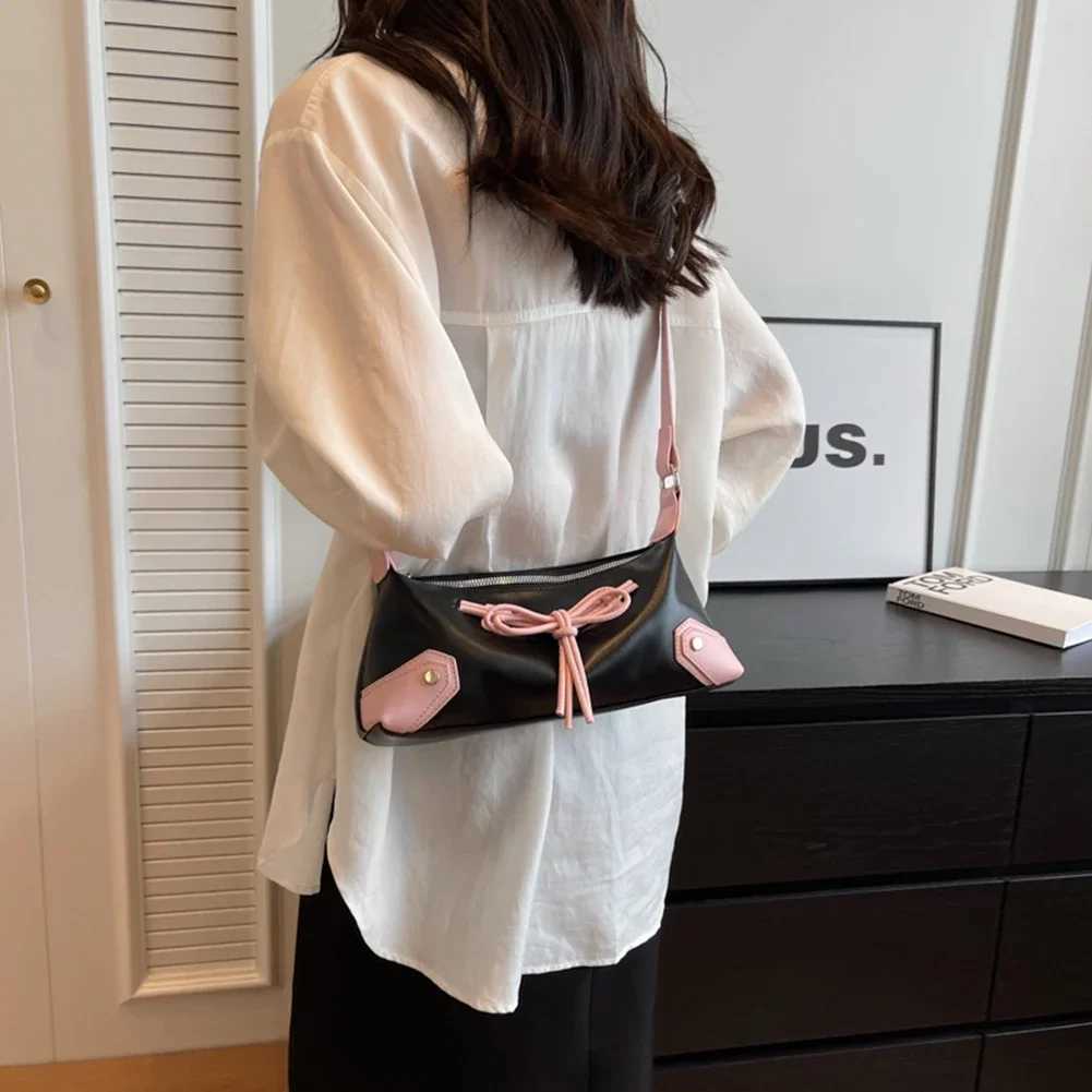 Bow Tie Handbag for Women Top Handle Bag Brand Purse Chic Y2K Trendy Shoulder Bag Girls Luxury Tote Female Shopping Cluh Bag XJ250605